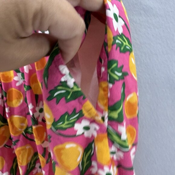 Draper James Pink Taylor Smocked‎ Sundress in Orange Blossom Size Medium Casual - Picture 5 of 12